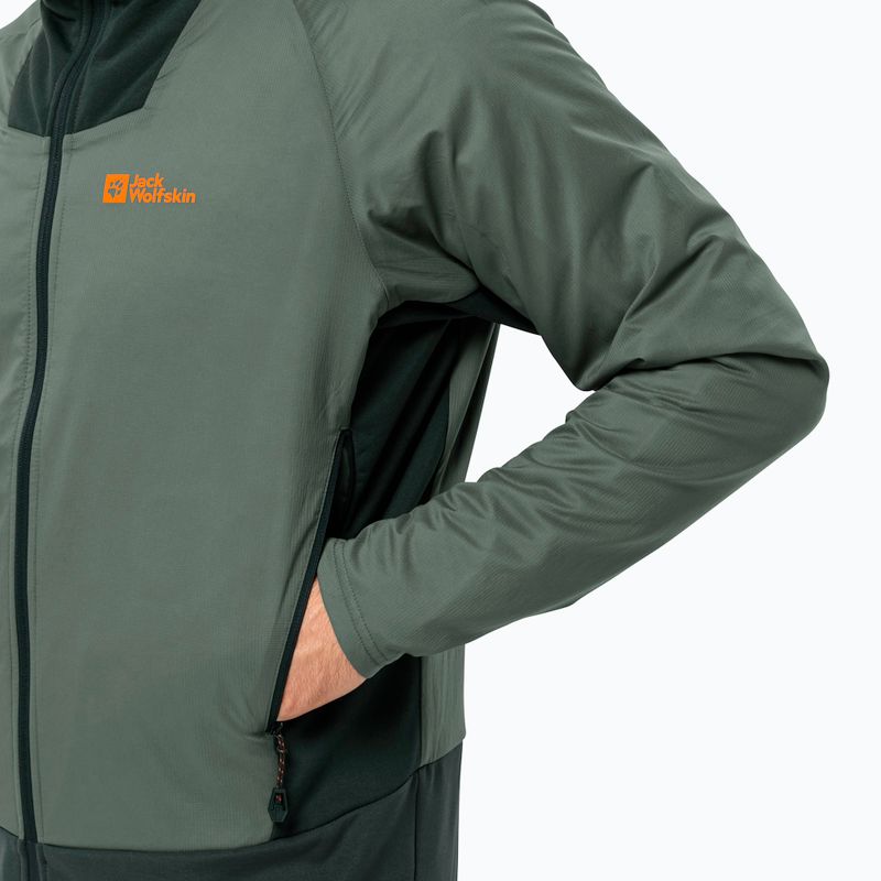 Kurtka przeciwdeszczowa męska Jack Wolfskin Alpspitze Ins Hybrid hedge green 5