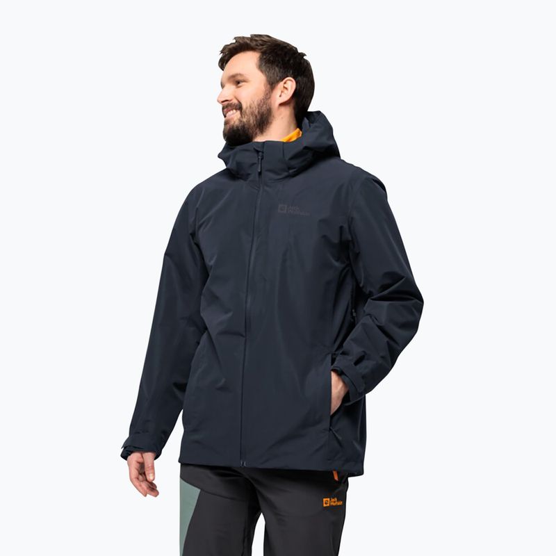 Kurtka przeciwdeszczowa męska Jack Wolfskin Fernblick 2L night blue