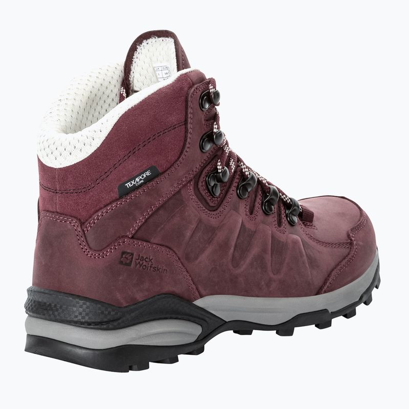 Buty trekkingowe damskie Jack Wolfskin Refugio Prime Texapore Mid dark maroon 11