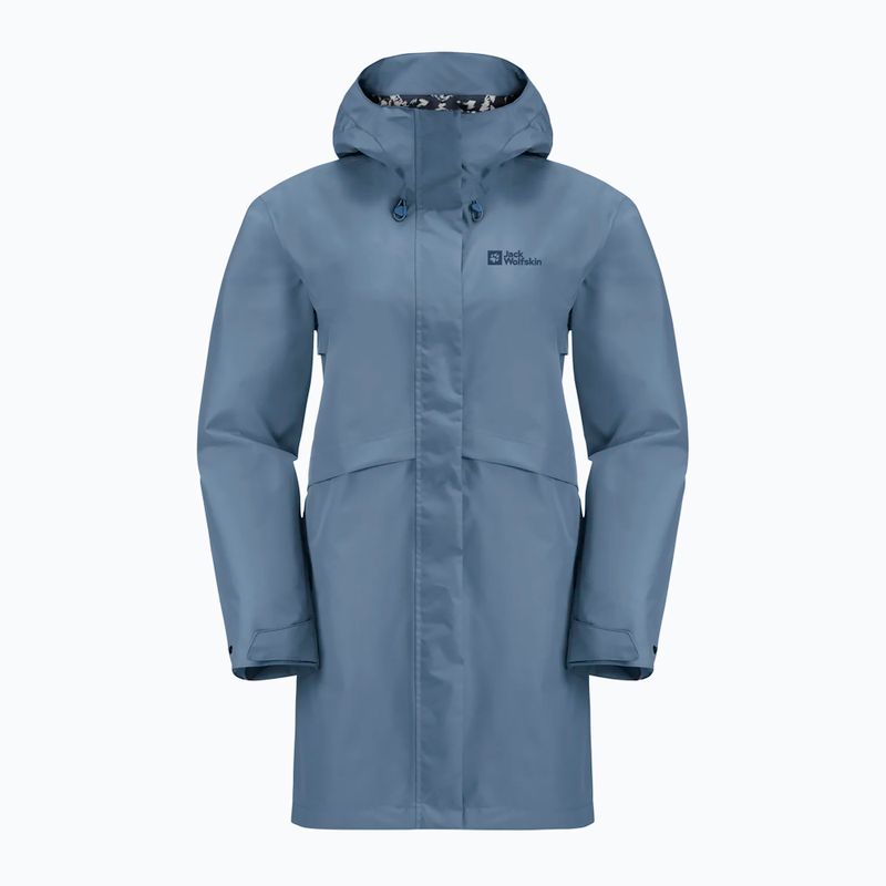 Płaszcz przeciwdeszczowy damski Jack Wolfskin Cape West Coat elemental blue 7