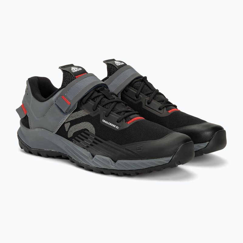 Buty rowerowe MTB męskie adidas FIVE TEN Trailcross Clip In 2024 core black/grey three/red 6