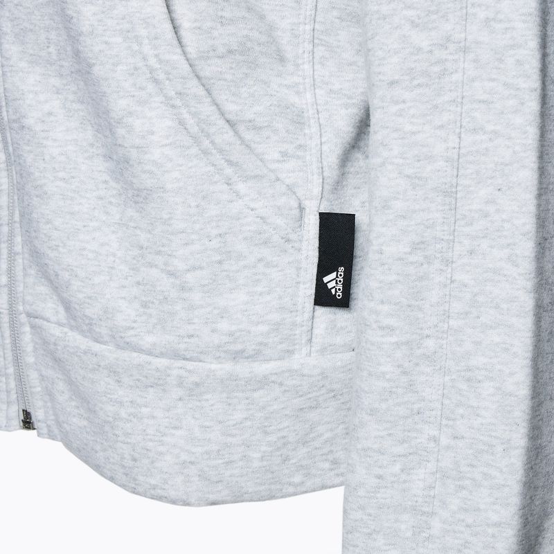 Bluza damska adidas  Studio Lounge Fleece Full Zip light grey 3