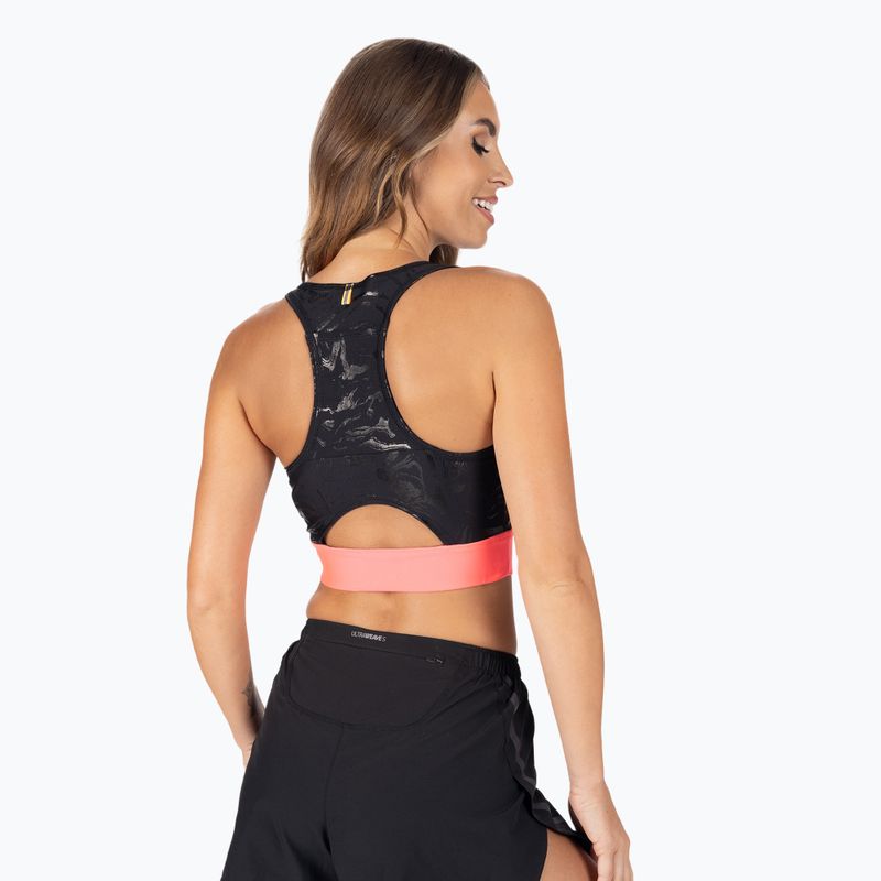 Top do biegania damski PUMA Run Ultraform AOP Crop Koszulka puma black/sunset glow 3