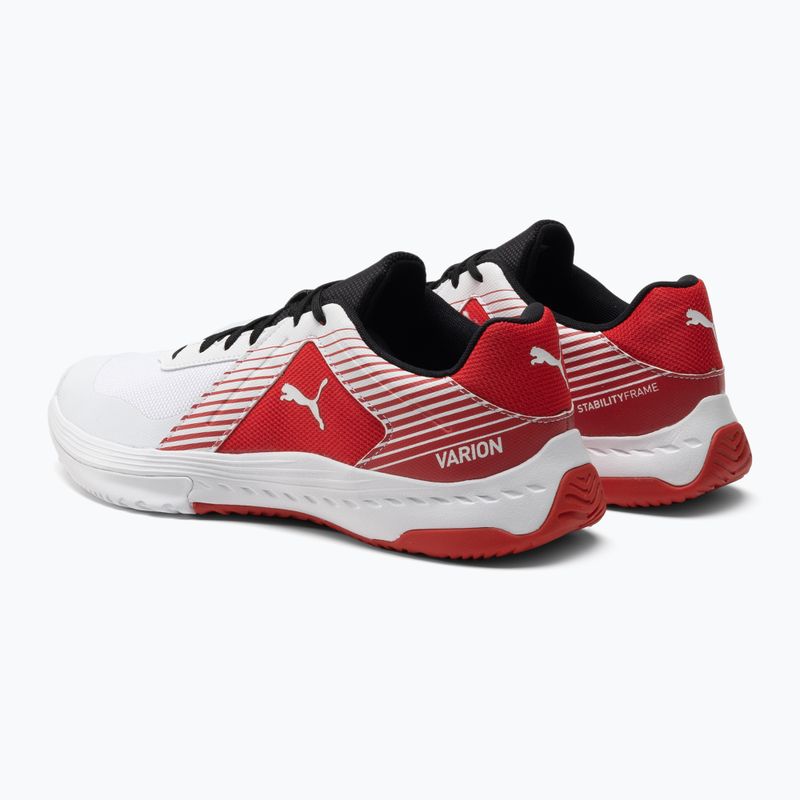 Buty do siatkówki PUMA Varion puma white/puma black/high risk red 3