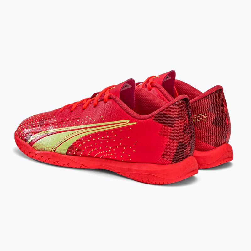 Buty piłkarskie dziecięce PUMA Ultra Play IT fiery coral/fizzy light/puma black 3