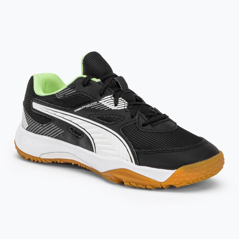 Buty do piłki ręcznej dziecięce PUMA Solarflash Jr II puma black/puma white/fizzy light/gum