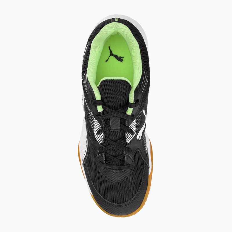 Buty do piłki ręcznej dziecięce PUMA Solarflash Jr II puma black/puma white/fizzy light/gum 6