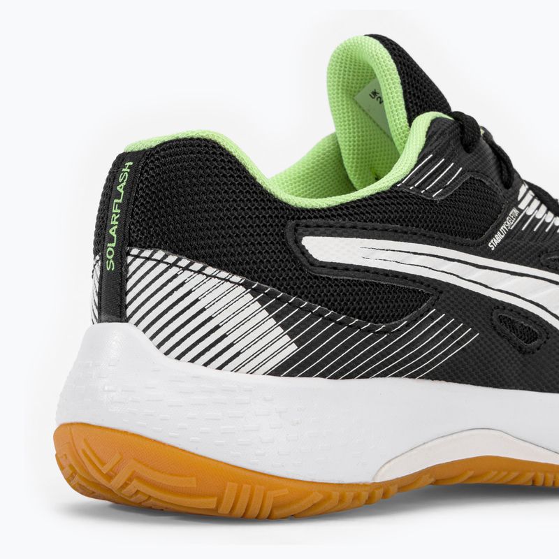 Buty do piłki ręcznej dziecięce PUMA Solarflash Jr II puma black/puma white/fizzy light/gum 8