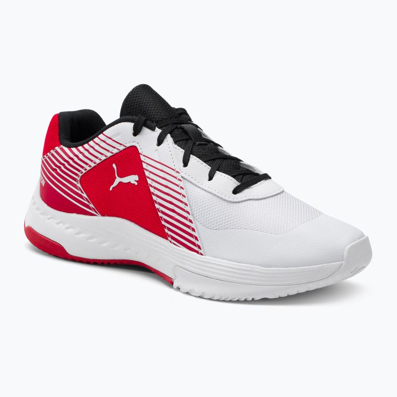 Buty do siatkówki dziecięce PUMA Varion puma white/puma black/high risk red