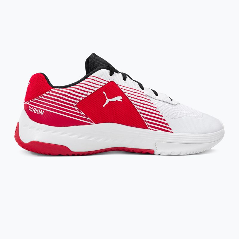 Buty do siatkówki dziecięce PUMA Varion puma white/puma black/high risk red 2
