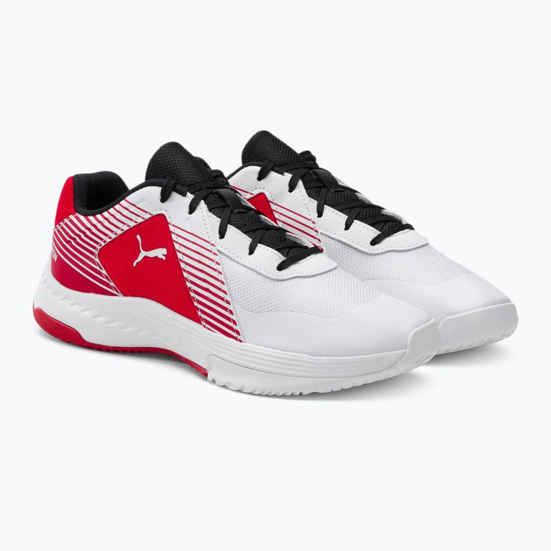 Buty do siatkówki dziecięce PUMA Varion puma white/puma black/high risk red 4