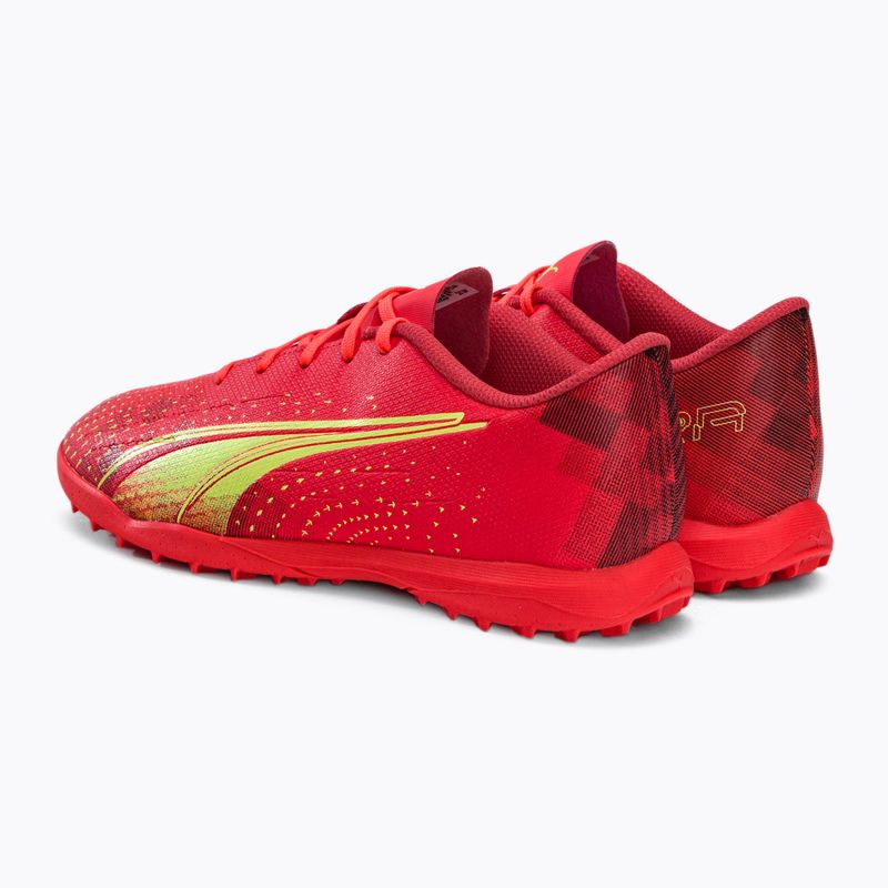 Buty piłkarskie dziecięce PUMA Ultra Play TT fiery coral/fizzy light/puma black 3