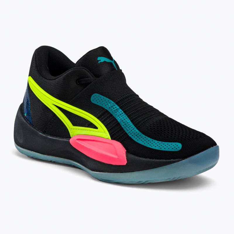 Buty do koszykówki męskie PUMA Rise Nitro puma black/sunset glow
