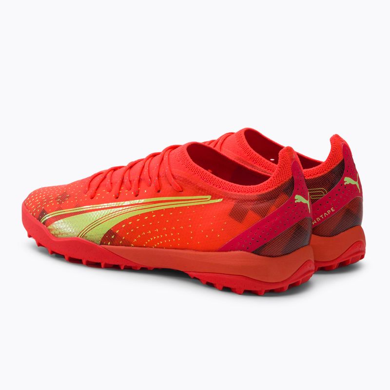 Buty piłkarskie męskie PUMA Ultra Ultimate Cage fiery coral/fizzy light/puma black 3