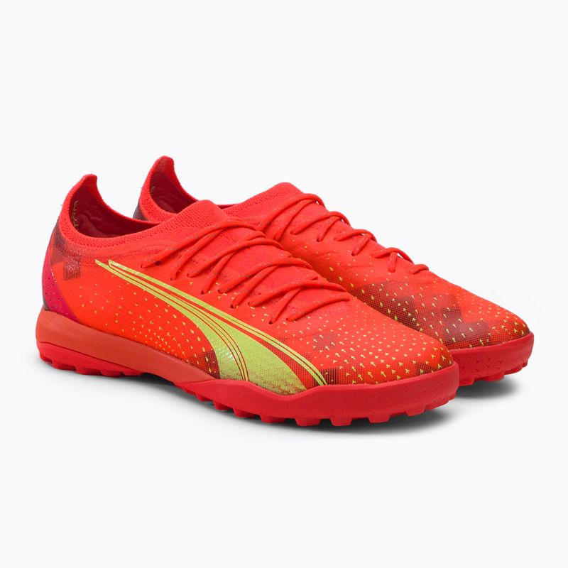 Buty piłkarskie męskie PUMA Ultra Ultimate Cage fiery coral/fizzy light/puma black 4