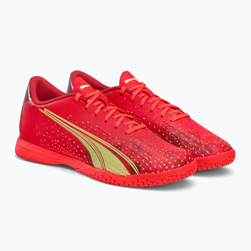 Buty piłkarskie męskie PUMA Ultra Play IT fiery coral/fizzy light/puma black 4