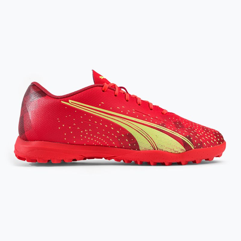 Buty piłkarskie męskie PUMA Ultra Play TT fiery coral/fizzy light/puma black 2