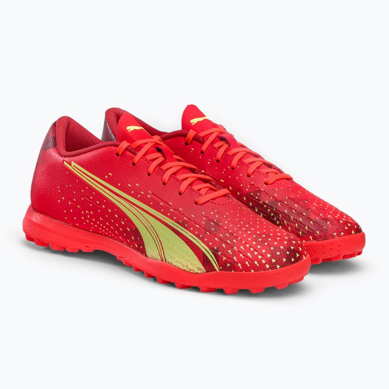 Buty piłkarskie męskie PUMA Ultra Play TT fiery coral/fizzy light/puma black 4