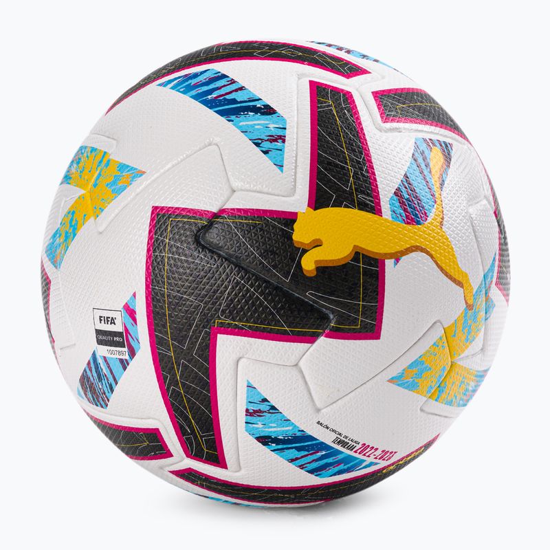 Piłka do piłki nożnej PUMA Orbita Laliga 1 FIFA Pro puma white/beetroot purple rozmiar 5 2