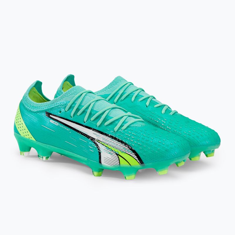 Buty piłkarskie męskie PUMA Ultra Ultimate FG/AG electric peppermint/puma white/fast yellow 4