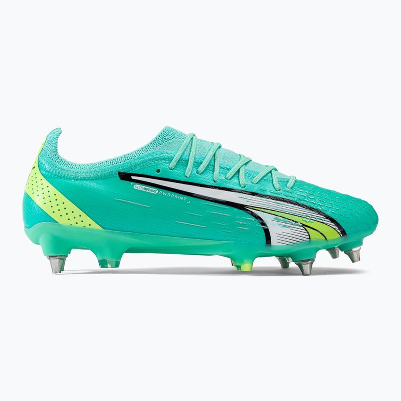 Buty piłkarskie męskie PUMA Ultra Ultimate MXSG electric peppermint/puma white/fast yellow 2