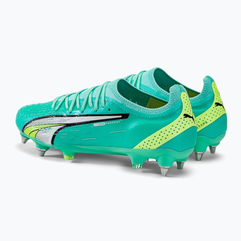 Buty piłkarskie męskie PUMA Ultra Ultimate MXSG electric peppermint/puma white/fast yellow 3