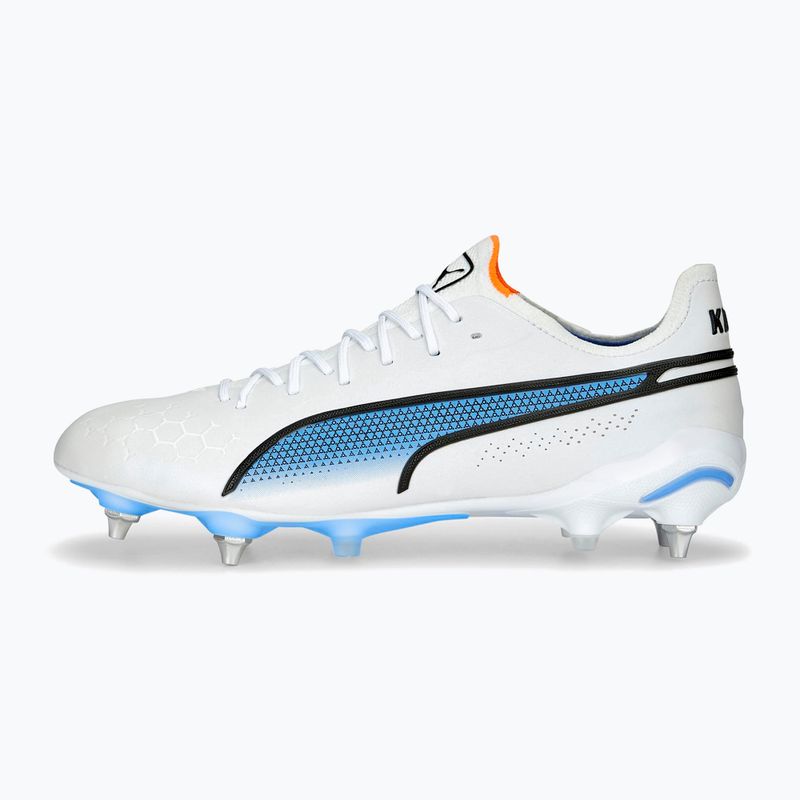 Buty piłkarskie męskie PUMA King Ultimate MXSG puma white/puma black/blue glimmer/ultra orange 11