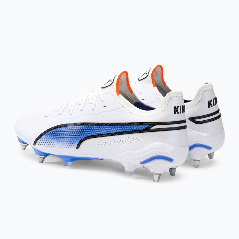 Buty piłkarskie męskie PUMA King Ultimate MXSG puma white/puma black/blue glimmer/ultra orange 3
