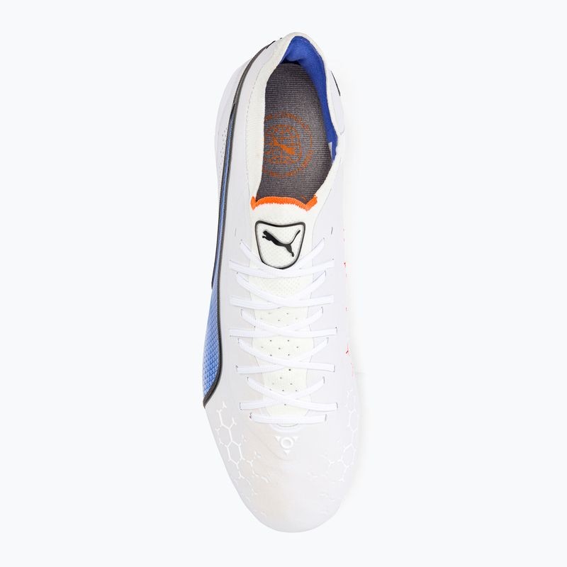 Buty piłkarskie męskie PUMA King Ultimate MXSG puma white/puma black/blue glimmer/ultra orange 6