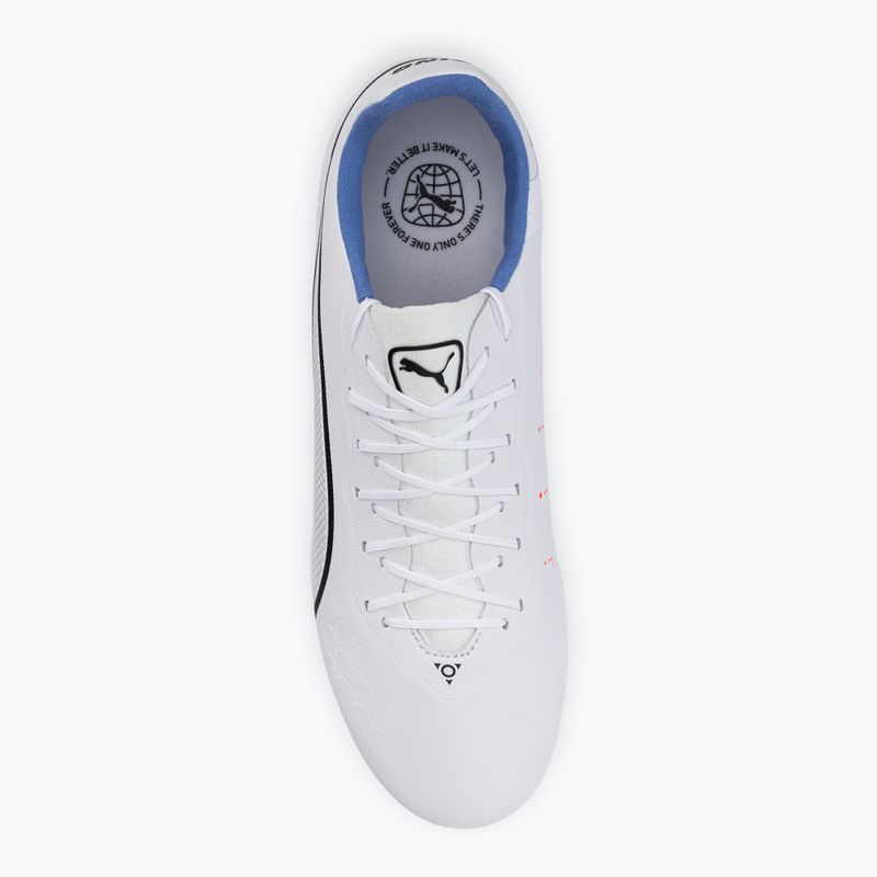 Buty piłkarskie męskie PUMA King Pro FG/AG puma white/black/blue glimmer/ultra orange 6