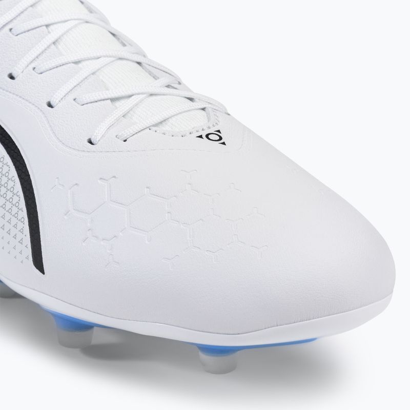 Buty piłkarskie męskie PUMA King Pro FG/AG puma white/black/blue glimmer/ultra orange 7