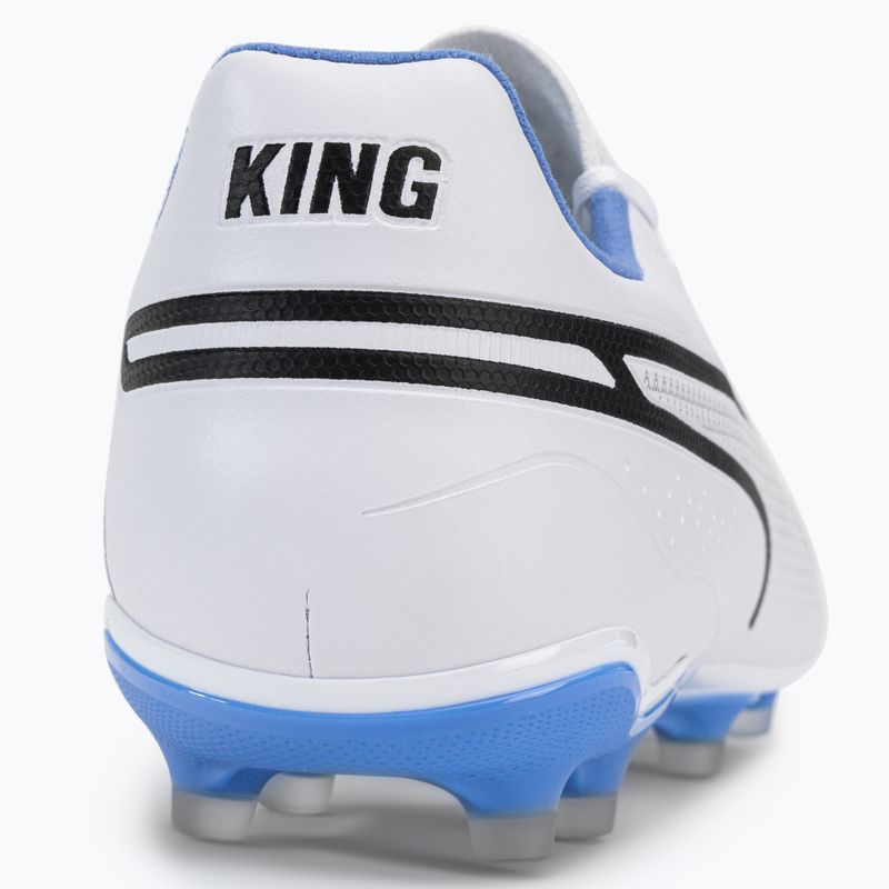 Buty piłkarskie męskie PUMA King Pro FG/AG puma white/black/blue glimmer/ultra orange 8
