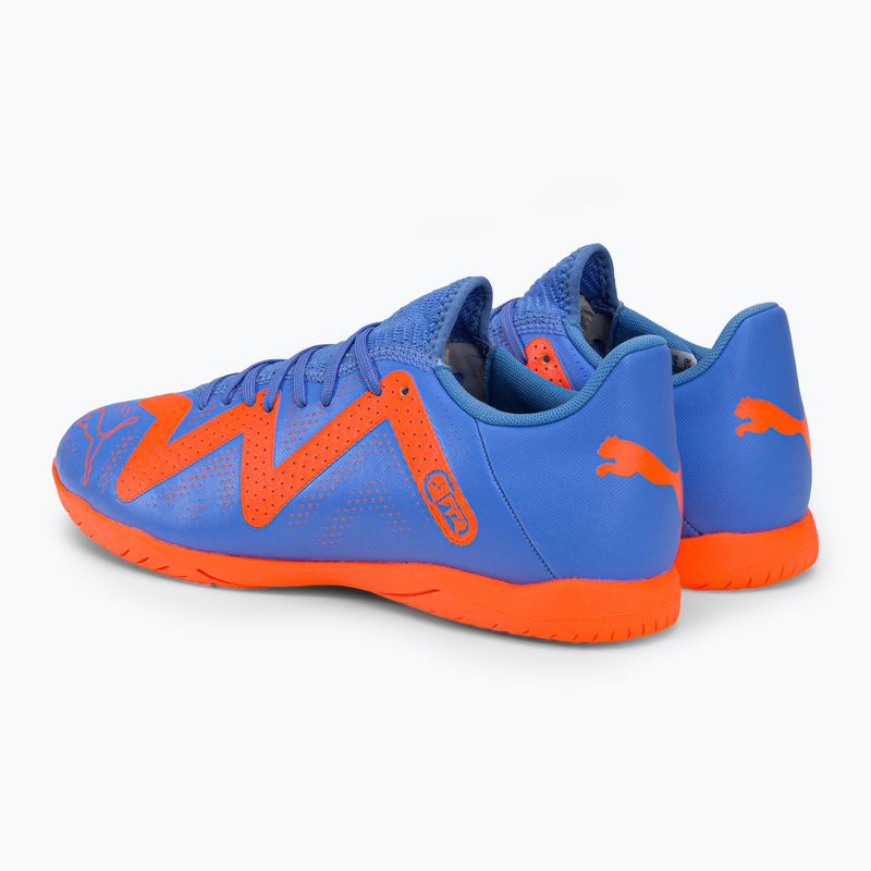 Buty piłkarskie męskie PUMA Future Play IT blue glimmer/puma white/ultra orange 3