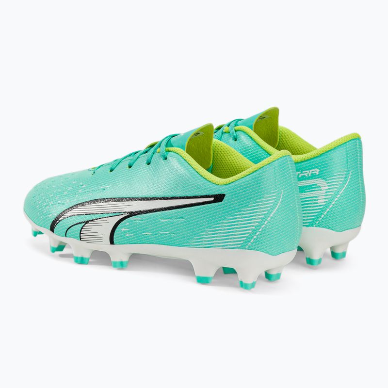 Buty piłkarskie dziecięce PUMA Ultra Play FG/AG electric peppermint/puma white/fast yellow 3