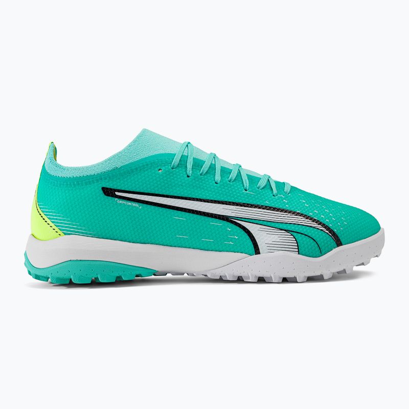 Buty piłkarskie męskie PUMA Ultra Match TT electric peppermint/puma white/fast yellow 2