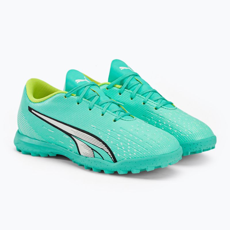 Buty piłkarskie dziecięce PUMA Ultra Play TT electric peppermint/puma white/fast yellow 4
