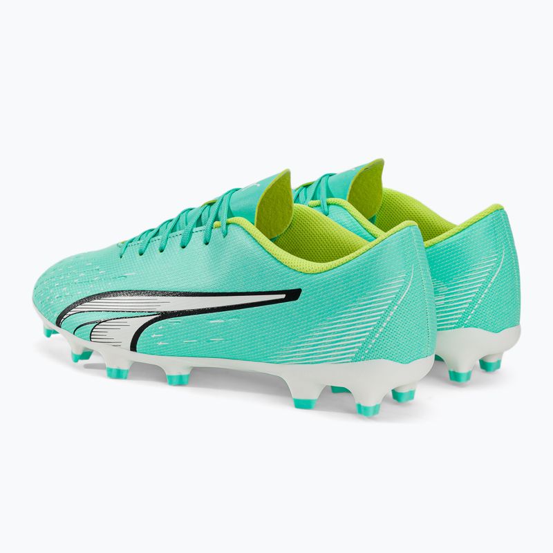 Buty piłkarskie męskie PUMA Ultra Play FG/AG electric peppermint/puma white/fast yellow 3
