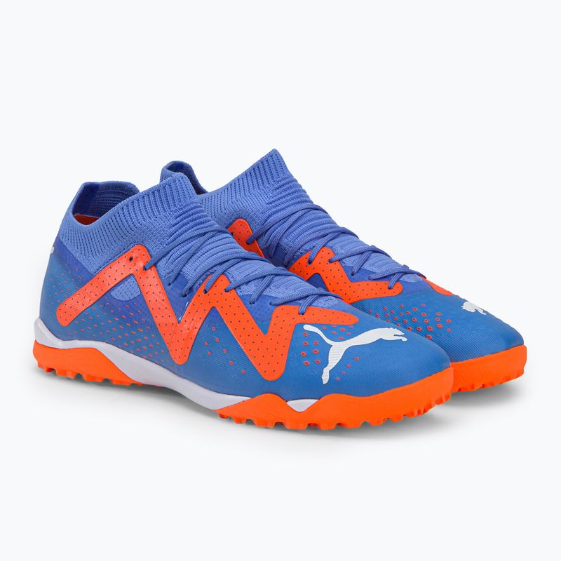Buty piłkarskie męskie PUMA Future Match TT blue glimmer/puma white/ultra orange 4
