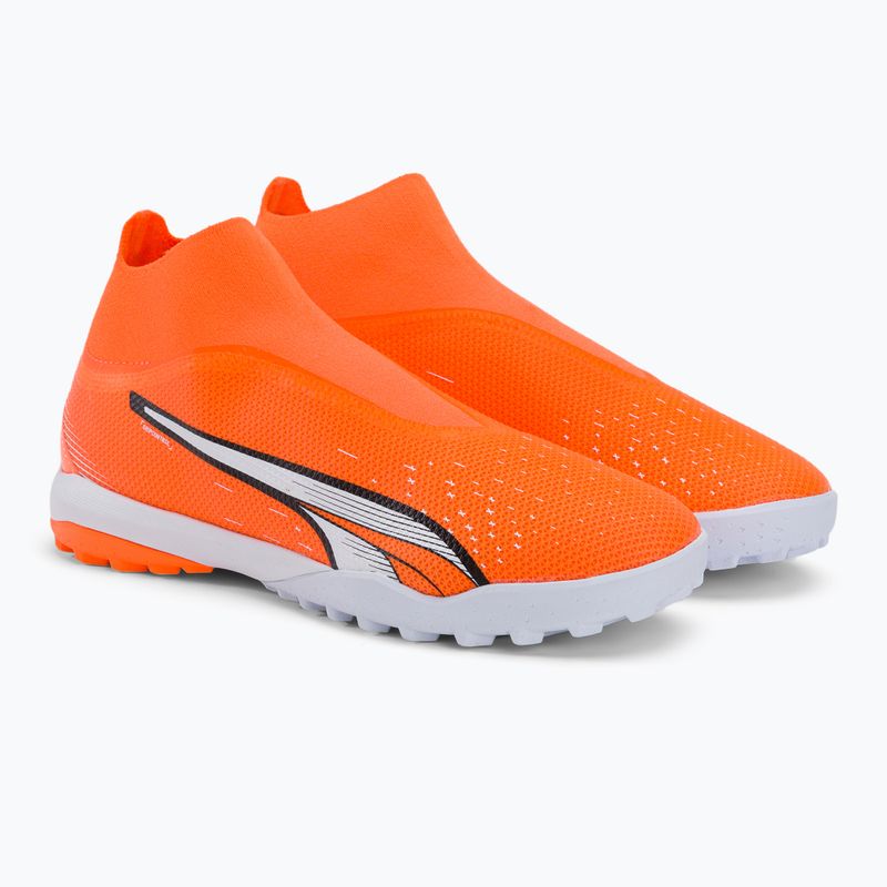 Buty piłkarskie męskie PUMA Ultra Match+ LL TT ultra orange/puma white/blue glimmer 4