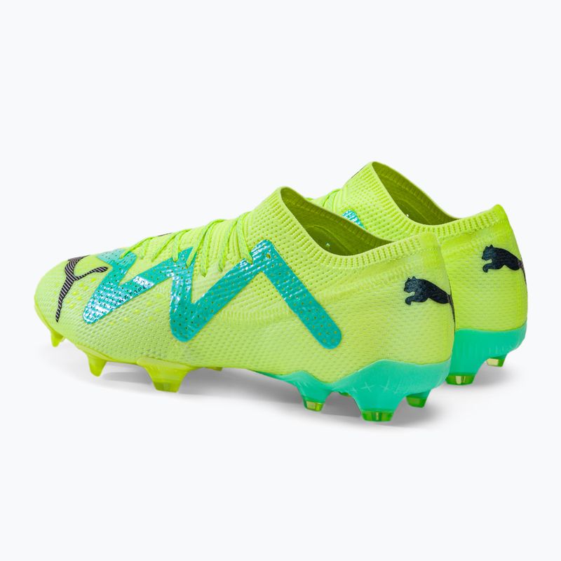 Buty piłkarskie męskie PUMA Future Ultimate Low FG/AG fast yellow/puma black/electric peppermint 3