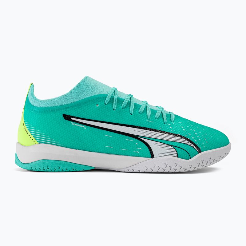 Buty piłkarskie męskie PUMA Ultra Match IT electric peppermint/puma white/fast yellow 2