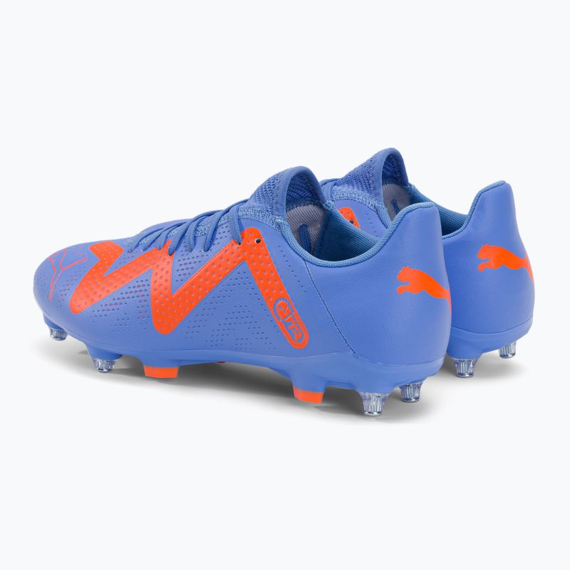Buty piłkarskie męskie PUMA Future Play MXSG blue glimmer/puma white/ultra orange 3