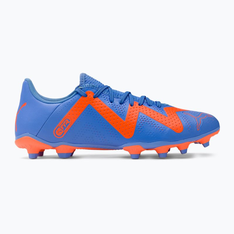 Buty piłkarskie męskie PUMA Future Play FG/AG blue glimmer/puma white/ultra orange 2