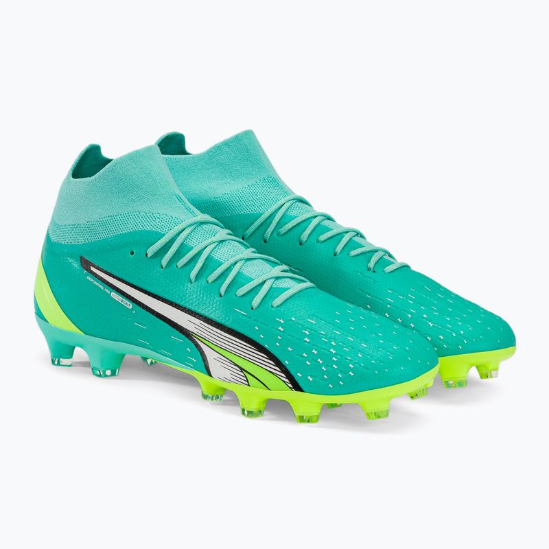 Buty piłkarskie męskie PUMA Ultra Pro FG/AG electric peppermint/puma white/fast yellow 4