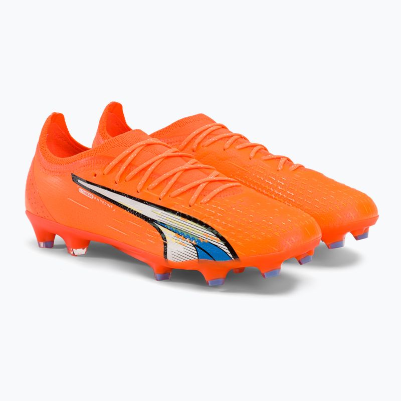 Buty piłkarskie męskie PUMA Ultra Ultimate FG/AG ultra orange/puma white/blue glimmer 4