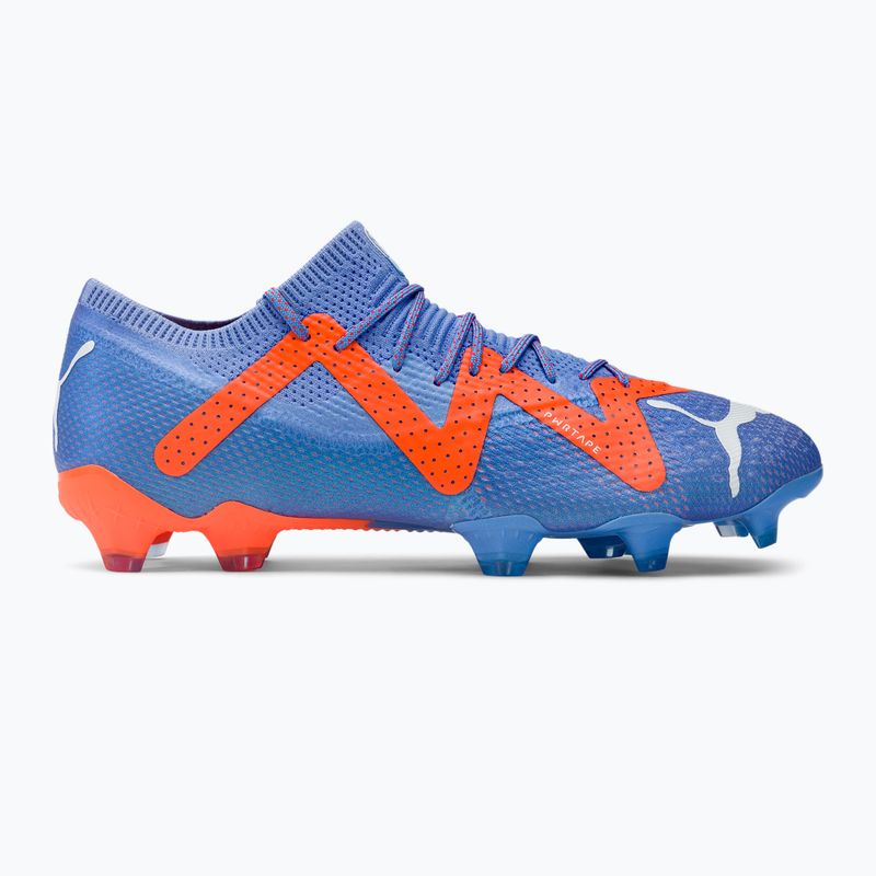 Buty piłkarskie męskie PUMA Future Ultimate Low FG/AG blue glimmer/puma white/ultra orange 2