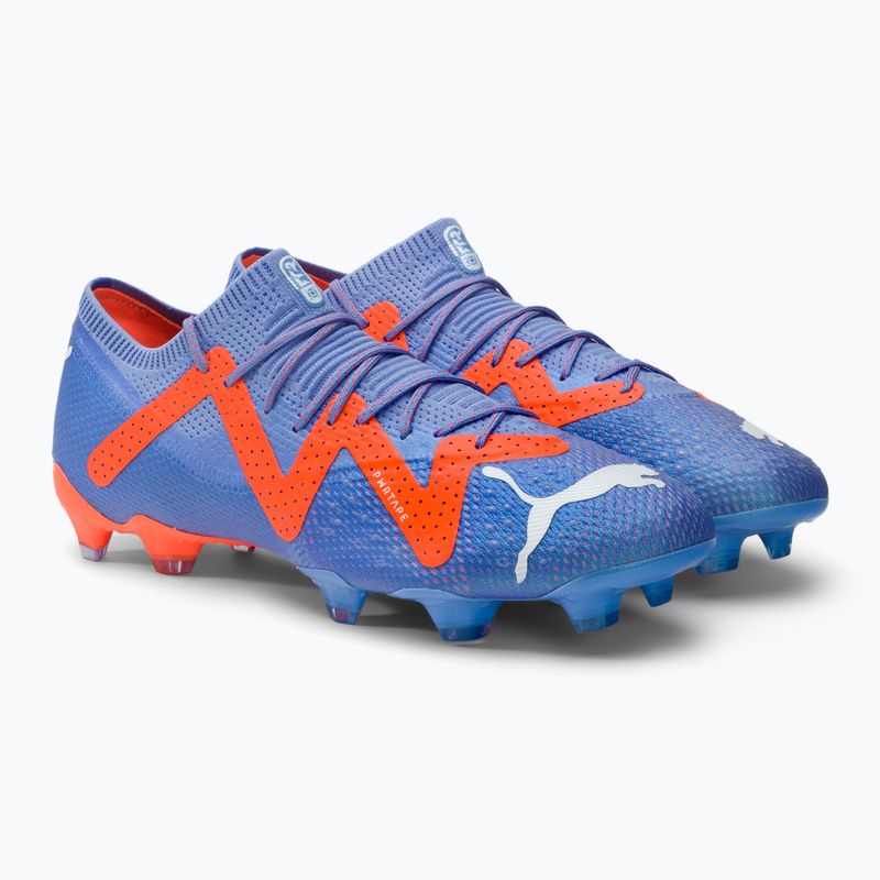 Buty piłkarskie męskie PUMA Future Ultimate Low FG/AG blue glimmer/puma white/ultra orange 4