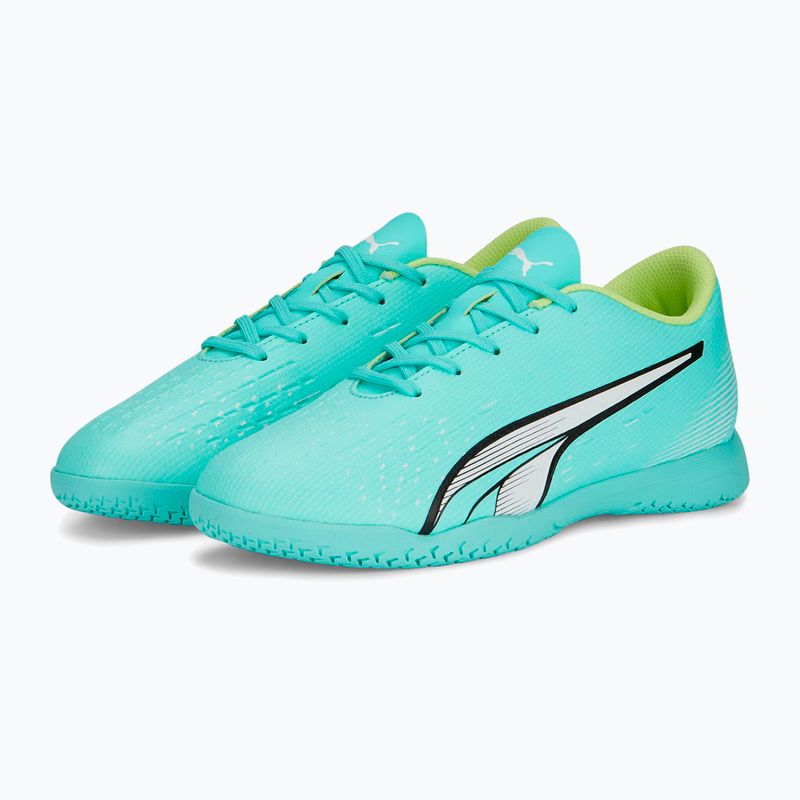 Buty piłkarskie dziecięce PUMA Ultra Play IT electric peppermint/puma white/fast yellow 10