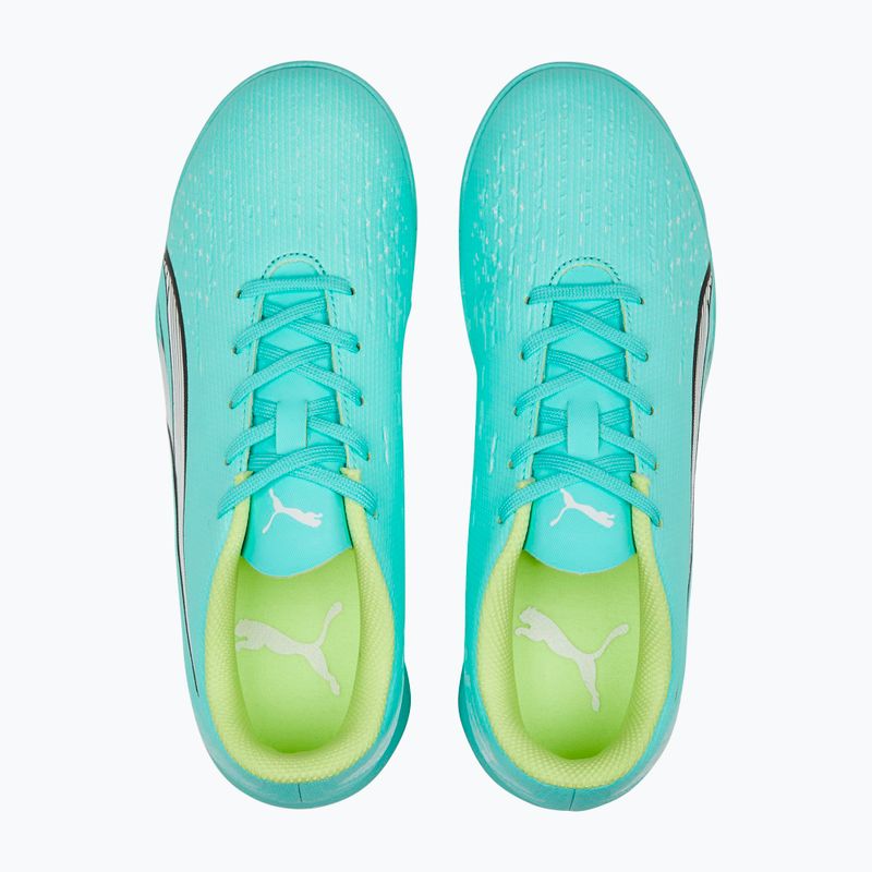 Buty piłkarskie dziecięce PUMA Ultra Play IT electric peppermint/puma white/fast yellow 13