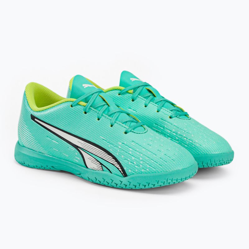 Buty piłkarskie dziecięce PUMA Ultra Play IT electric peppermint/puma white/fast yellow 4